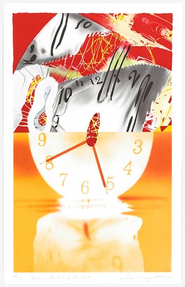 James Rosenquist, Hole in the Center of the Clock, 2007, 8-color lithograph, 42.5" C 27"
