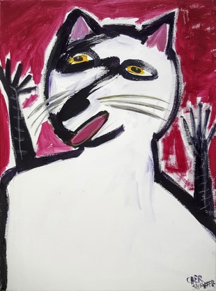 Cher Shaffer, Spook, 2006, Acrylic and watercolor, 24 x 18 x 3/4 in.